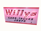 1940S WILLYS NEON PORCELAIN SIGN