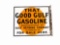 1920S-30S GOOD GULF GASOLINE PORCELAIN FLANGE SIGN