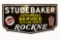 1932 STUDEBAKER ROCKNE AUTHORIZED SERVICE PORCELAIN SIGN