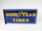 CIRCA 1940S GOODYEAR TIRES PORCELAIN FLANGE SIGN