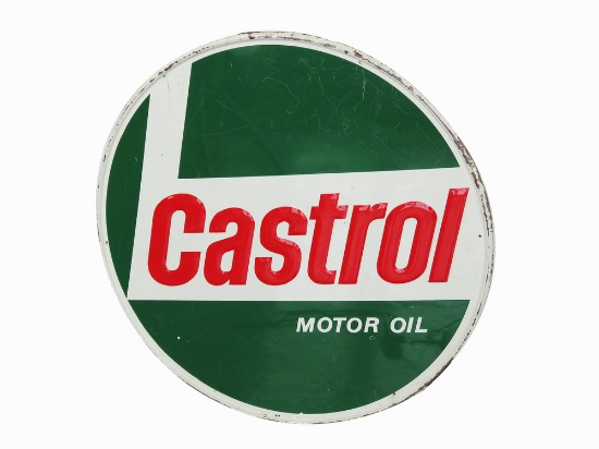 1960S CASTROL MOTOR OIL EMBOSSED TIN SIGN