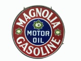 1930S MAGNOLIA GASOLINE MOTOR OIL PORCELAIN SIGN