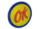 1950S CHEVROLET OK USED CARS PORCELAIN SIGN