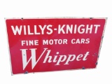 1930S WILLYS KNIGHT WHIPPET PORCELAIN SIGN