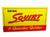LARGE 1947 SQUIRT SODA TIN SIGN
