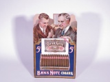 EARLY 1930S BANK NOTE CIGARS CARDBOARD DISPLAY SIGN