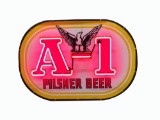 1950S A-1 PILSNER BEER NEON PORCELAIN SIGN