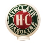 LATE 1930S-40S H-C SINCLAIR GASOLINE GAS PUMP GLOBE