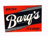 CIRCA 1930S-40S BARQ'S ROOT BEER EMBOSSED TIN SIGN