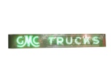 1940S GMC TRUCKS TIN PAINTED SIGN