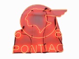 CIRCA 1940-50S PONTIAC 6-8 NEON SIGN