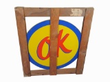 1950S CHEVROLET OK USED CARS PORCELAIN SIGN