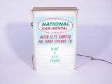1960S NATIONAL CAR RENTAL LIGHT-UP SIGN