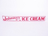 1920S JOHNSTON'S ICE CREAM PORCELAIN SIGN