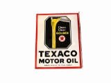 1930S TEXACO OIL PORCELAIN FLANGE SIGN