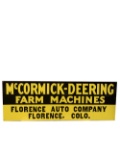 1930S MCCORMICK-DEERING FARM MACHINES EMBOSSED TIN SIGN