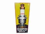 1940S CHAMPION SPARK PLUG SERVICE TIN SIGN