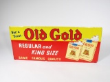 EARLY 1950S OLD GOLD CIGARETTES EMBOSSED TIN SIGN