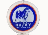 CIRCA 1940S HUSKY HI-POWER GASOLINE GAS PUMP GLOBE