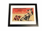 1957 HARLEY-DAVIDSON COMPETITION MODELS DEALERSHIP POSTER