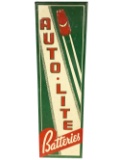 1940S AUTO LITE BATTERIES EMBOSSED TIN SIGN