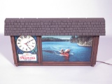 1960S HAMM'S BEER LIGHT-UP CHALET SIGN/CLOCK