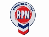 1940S RPM AVIATION OILS PORCELAIN SIGN