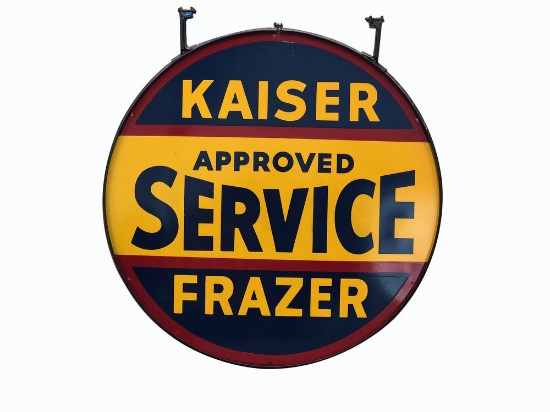 1940S KAISER-FRAZER PORCELAIN SIGN