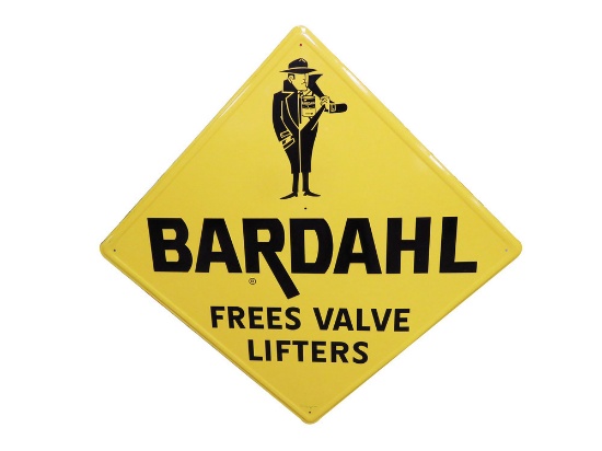 1966 BARDAHL ENGINE TREATMENT EMBOSSED SIGN