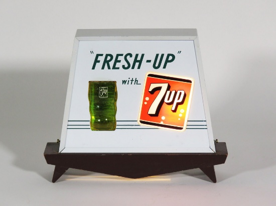 EARLY 1960S 7UP COUNTERTOP LIGHT-UP SIGN