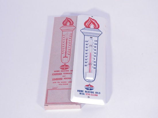 1950S STANDARD HEATING OILS TIN THERMOMETER