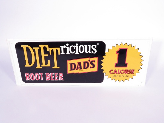 EARLY '60S DAD'S "DIETRICIOUS" ROOT BEER EMBOSSED TIN SIGN