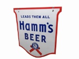 1940S HAMM'S BEER PORCELAIN SIGN