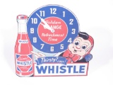 1940S WHISTLE ORANGE SODA CLOCK