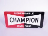 1950S CHAMPION DEPENDABLE SPARK PLUGS TIN SIGN