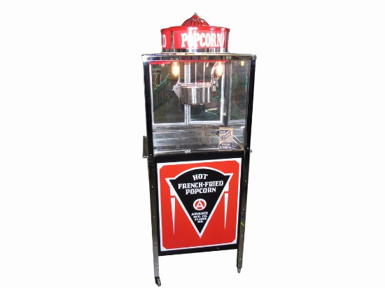 1930S POPCORN MACHINE WITH PORCELAIN PANELS