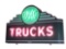 CIRCA 1940S GMC TRUCKS NEON PORCELAIN SIGN