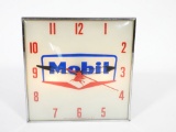 1959 MOBIL OIL LIGHT-UP CLOCK