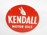 CIRCA 1960S KENDALL MOTOR OIL TIN SIGN