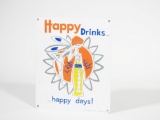 1961 HAPPY DRINKS - HAPPY DAYS ORANGE SODA TIN SIGN