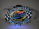 MILLER LITE RACING LIGHT-UP NEON SIGN