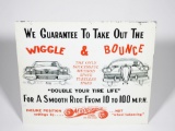 EARLY 1960S AERODYNAMIC WHEEL BALANCING TIN SIGN