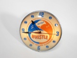 1962 WHISTLE ORANGE SODA LIGHT-UP CLOCK