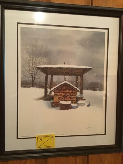 Bob Timberlake wall at the studio number 1602 signed numbered print framed