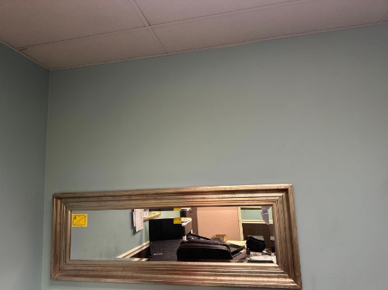 Office mirror, golden color