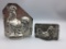 Lot of two antique tin chocolate molds