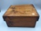 Primitive wooden box with removable lid