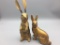 2 early Easter paper mache candy containers