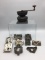 Cookie cutter and coffee grinder lot;