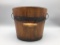 Antique wooden pail bucket